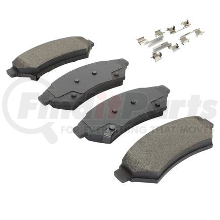 MPA Electrical 1003-1075M Disc Brake Pad Set Quality-Built Disc Brake Pad Set - Black Series, Semi-Metallic, with Hardware