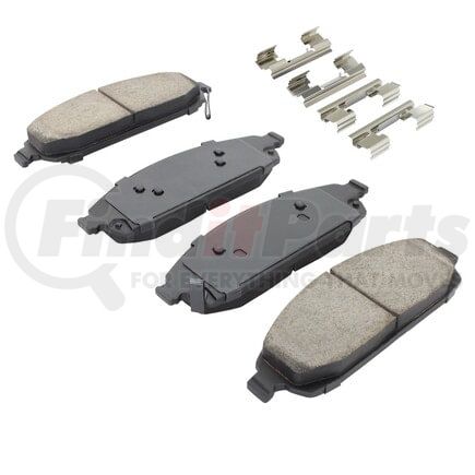 1003-1080C by MPA ELECTRICAL - Quality-Built Disc Brake Pad Set - Black Series, Ceramic, with Hardware
