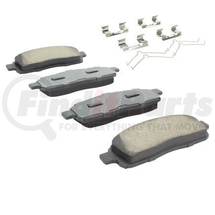 1003-1083M by MPA ELECTRICAL - Quality-Built Disc Brake Pad Set - Black Series, Semi-Metallic, with Hardware