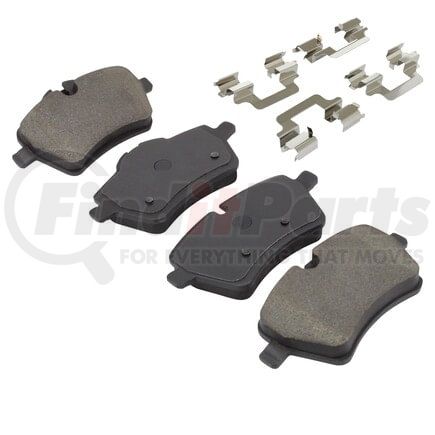 1003-1204M by MPA ELECTRICAL - Quality-Built Black Series Semi-Metallic Brake Pads w/ Hardware