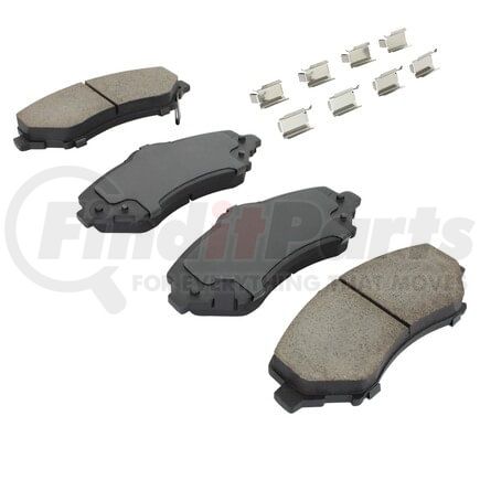1003-1273C by MPA ELECTRICAL - Quality-Built Disc Brake Pad Set - Black Series, Ceramic, with Hardware