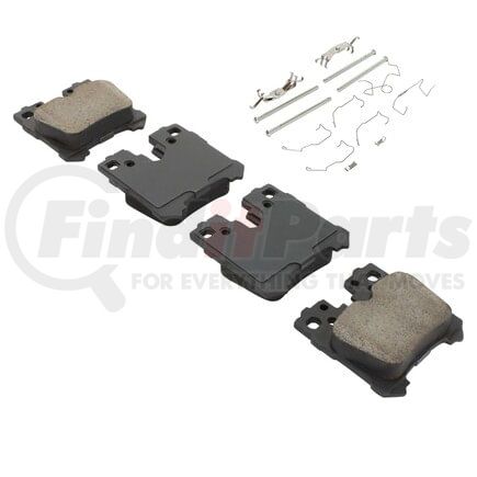 1003-1283C by MPA ELECTRICAL - Quality-Built Disc Brake Pad Set - Black Series, Ceramic, with Hardware