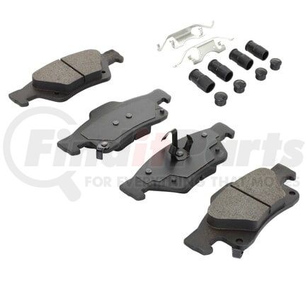 1003-1498C by MPA ELECTRICAL - Quality-Built Disc Brake Pad Set - Black Series, Ceramic, with Hardware