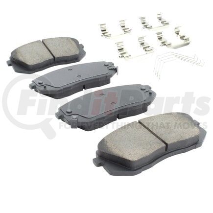 1003-1855C by MPA ELECTRICAL - Quality-Built Disc Brake Pad Set - Black Series, Ceramic, with Hardware