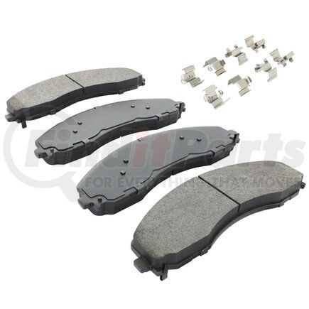 1003-2018M by MPA ELECTRICAL - Quality-Built Disc Brake Pad Set - Black Series, Semi-Metallic, with Hardware