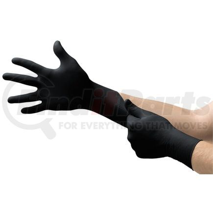 MK-296-L by ANSELL - Disposable Gloves - Nitrile, Black, Powder-Free, Large, Pack 100
