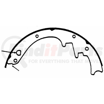 PAB152 by WAGNER - ThermoQuiet Drum Brake Shoe Set