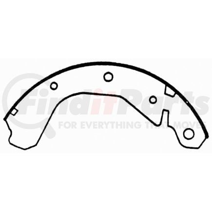 PAB594 by WAGNER - Wagner ThermoQuiet PAB594 Drum Brake Shoe Set