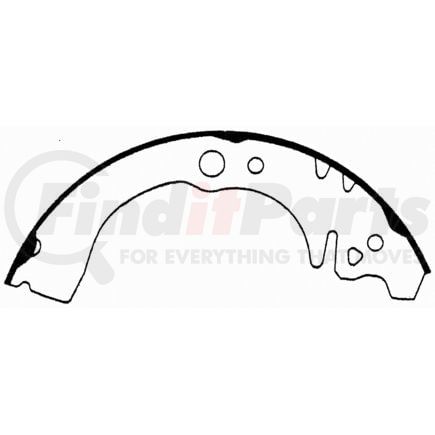 PAB624 by WAGNER - Wagner ThermoQuiet PAB624 Drum Brake Shoe Set