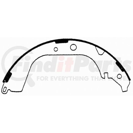 PAB568 by WAGNER - Wagner ThermoQuiet PAB568 Drum Brake Shoe Set