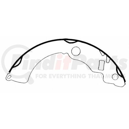 PAB724 by WAGNER - Wagner ThermoQuiet PAB724 Drum Brake Shoe Set