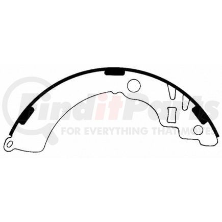 PAB732 by WAGNER - Wagner ThermoQuiet PAB732 Drum Brake Shoe Set