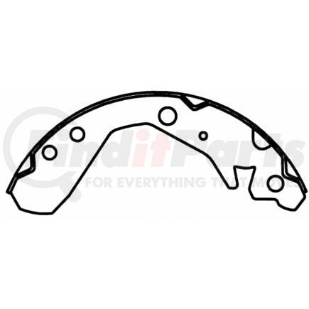 PAB755 by WAGNER - Wagner ThermoQuiet PAB755 Drum Brake Shoe Set
