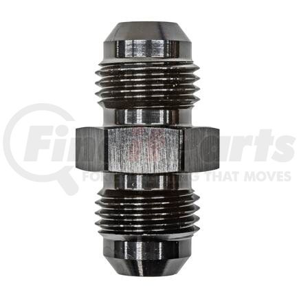 10232 by VIBRANT PERFORMANCE - Union Adapter Fitting; Size: -6AN x -6AN; 6061 Aluminum; Anodized Black;