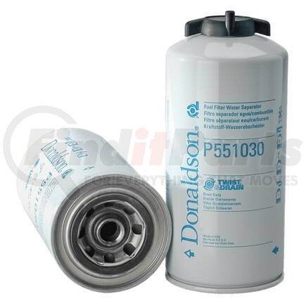 P551030 by DONALDSON - Twist&Drain Fuel Filter - 9.60" Water Separator Type, Spin-On Style, Cellulose Media Type