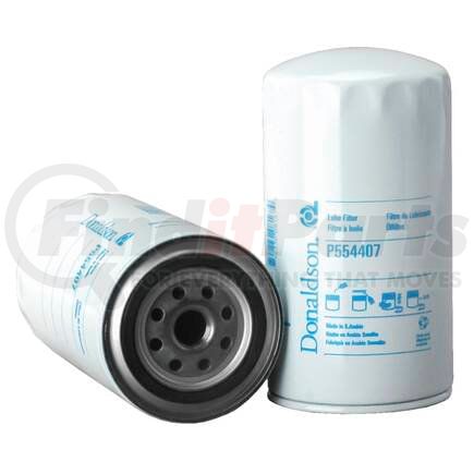 P554407 by DONALDSON - Engine Oil Filter - 6.85 in., Full-Flow Type, Spin-On Style, Cellulose Media Type, with Bypass Valve