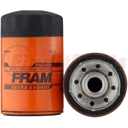 PH3600 by FRAM - Engine Oil Filter - Spin-On, 4.92" Height, 2.98" OD, Standard Thread, 12 PSI Bypass