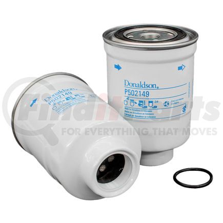 P502149 by DONALDSON - Fuel Water Separator Filter - 5.43 in., Water Separator Type, Spin-On Style, Cellulose Media Type
