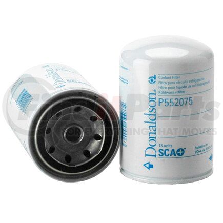 P552075 by DONALDSON - Engine Coolant Filter - 5.35 in., 11/16-16 UN thread size, Spin-On Style Cellulose Media Type, Cummins 3318318