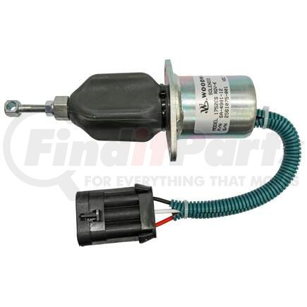 SA-4981-12 by WOODWARD GOVERNOR COMPANY - 12V Fuel Shut-Off Solenoid with Brackets and Linkages, for Dodge Cummins RAM 5.9L Engines