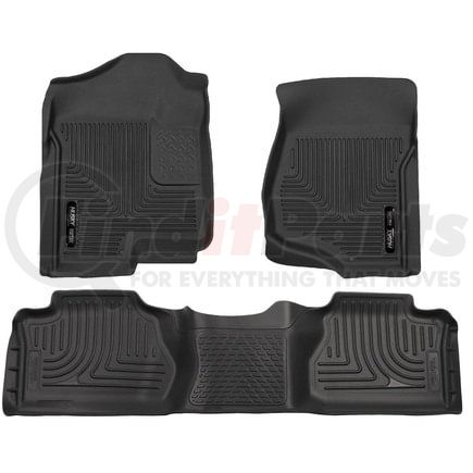 Husky 98211 Floor Liner Weatherbeater - Front & 2nd Seat Floor Liners (Footwell Coverage)