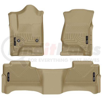 Husky 98233 Floor Liner Weatherbeater - Front & 2nd Seat Floor Liners (Footwell Coverage)