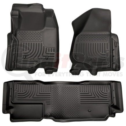 98721 by HUSKY - Weatherbeater - Front & 2nd Seat Floor Liners (Footwell Coverage)
