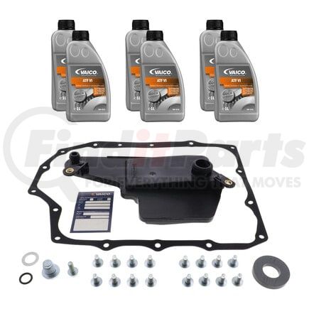 V32-0194 by VAICO - Filter W/ Oil Pan Gasket, Transmission Oil (Dexron VI 6 ltr), Instl Hardware