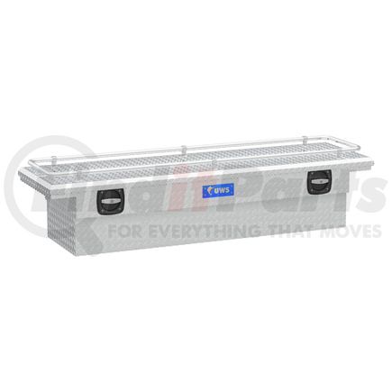 SL-69-LP-R by UWS - Bright Aluminum 69" Secure Lock Crossover Truck Tool Box with Low Profile & Rail