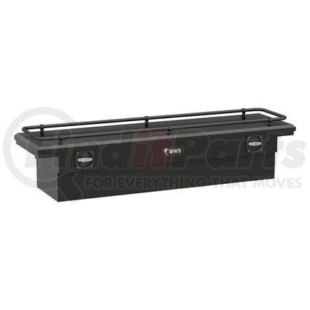 SL-72-LP-MB-R by UWS - Matte Black Aluminum 72" Secure Lock Crossover Truck Tool Box, Low Profile, Rail