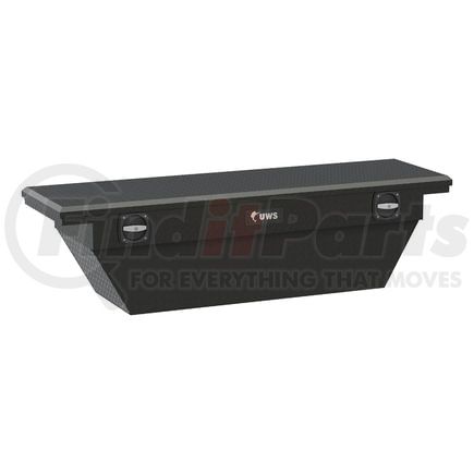 SLD-69-A-LP-MB by UWS - Matte Black Aluminum 69" Deep Angled Secure Lock Truck Tool Box with Low Profile