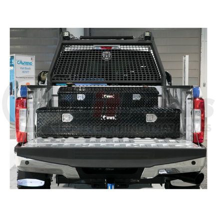 TBC-55-WN-BLK by UWS - Gloss Black Aluminum 55" Wedged Angled Utility Chest Box (LTL Shipping Only)