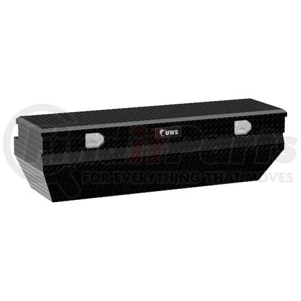 TBC-62-WN-BLK by UWS - Gloss Black Aluminum 62" Wedged Angled Utility Chest Box (LTL Shipping Only)