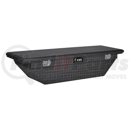 TBS-63-A-LP-MB by UWS - Matte Black Aluminum 63" Angled Truck Tool Box, Low Profile (LTL Shipping Only)