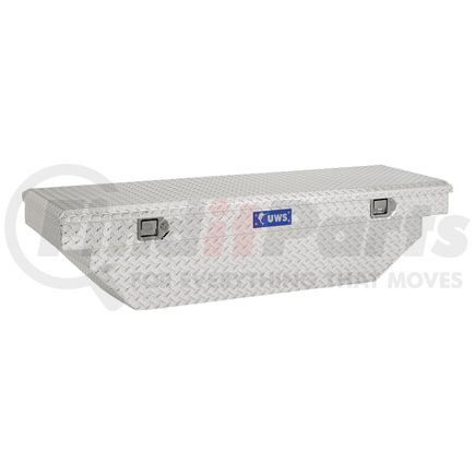 UWS TBS-63-A Truck Bed Rail-To-Rail Tool Box Bright Aluminum 63" Angled Crossover Truck Tool Box (LTL Shipping Only)