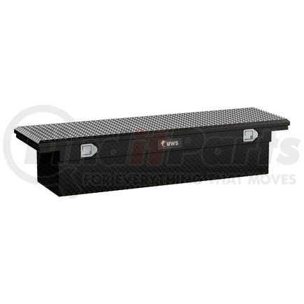 TBS-69-LP-BLK by UWS - Gloss Black Aluminum 69" Truck Tool Box with Low Profile (LTL Shipping Only)