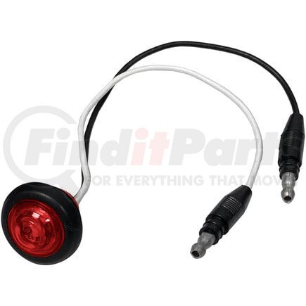 177R-BT2 by PETERSON LIGHTING - LED Marker/ Clearance, PC-Rated, Round, w/ 2 1.80 Bullets, 0.75", red, poly pack