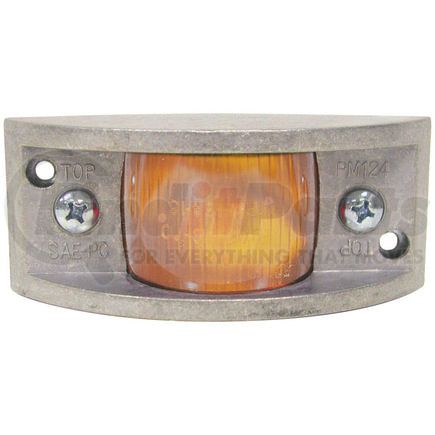 124A by PETERSON LIGHTING - Incandescent Marker/ Clearance, PC-Rated, Rectangular, Die Cast, 4.88"X2", amber, poly bag