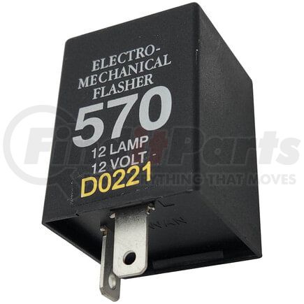 570 by PETERSON LIGHTING - Flasher, 25 Amp Electro-Mechanical, 2-Prong, poly bag