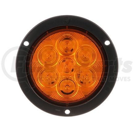 818A-7 by PETERSON LIGHTING - 817A-7/818A-7 LumenX® 4" Round LED Front and Rear Turn Signal, AMP - Amber Flange Mount