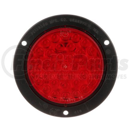 818R-36 by PETERSON LIGHTING - 817R-36/818R-36 Series Piranha&reg; LED 4" Round LED Stop, Turn and Tail Lights, AMP - Red Flange Mount