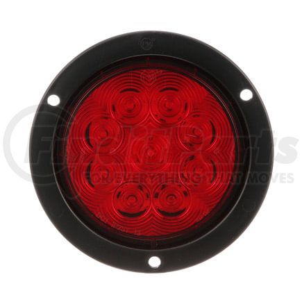 824R-9 by PETERSON LIGHTING - LED Stop/Turn/Tail, Round, Flange-Mount 4", Multi-volt, red, poly bag