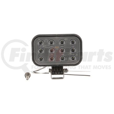 906MV by PETERSON LIGHTING - LED Work Light, Rectangular, Pedestal-Mount, 1000 Lumens, Multi-volt, Hardwired w/ stripped leads, 3"X 5", white, poly bag