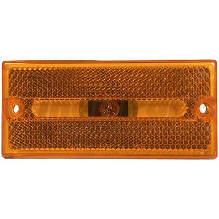 M132A by PETERSON LIGHTING - Incandescent Marker/ Clearance, P2, Rectangular, w/ Reflex, 3.88"X1.8", amber, bulk pack