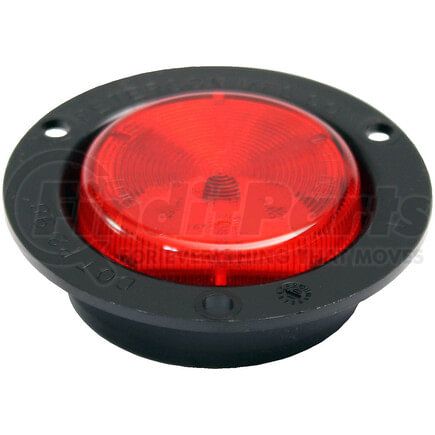 M164FR by PETERSON LIGHTING - LED Marker/ Clearance, P2, Round, Flange, 2", red, bulk pack