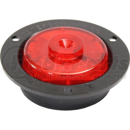 M195FR by PETERSON LIGHTING - LED Marker/ Clearance, PC-Rated, Round, AMP, w/ Flange, 2.0", red, bulk pack