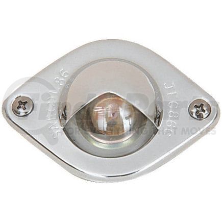 M437 by PETERSON LIGHTING - Incandescent License/ Utility Light, Oblong, Chrome, 3.0625"X2.25", white, bulk pack