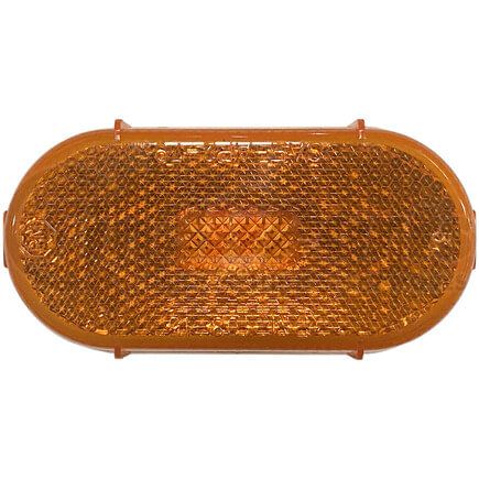 V128A by PETERSON LIGHTING - Incandescent Marker/ Clearance, P2, Oblong, w/ Reflex, 4.07"X2.04", amber, Viz Pack
