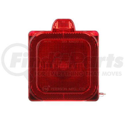V844L by PETERSON LIGHTING - LED Stop/Turn/Tail & Side Marker Light Rectangular, Submersible Low Profile Over 80" w/ License Light 5.38"X4.61", red, Viz Pack