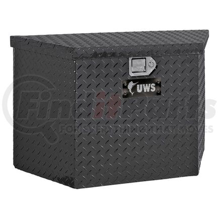 UWS TBV-49-BLK Truck Tool Box Gloss Black Aluminum 49" Trailer Tongue Box (LTL Shipping Only)